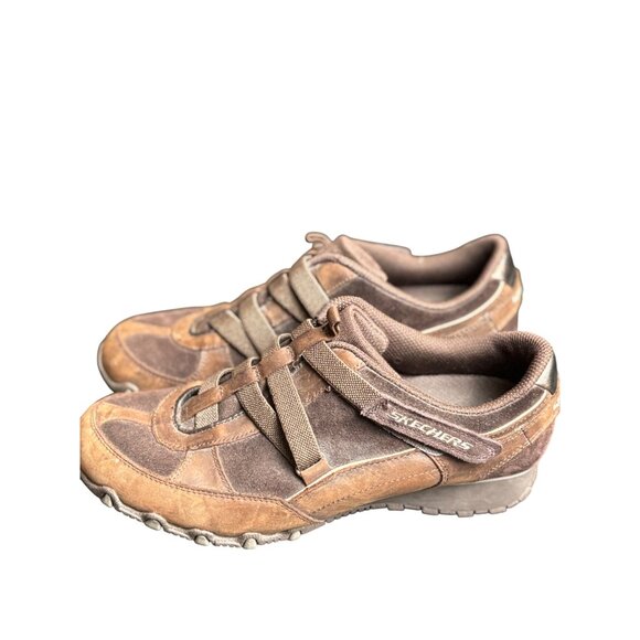 Skechers Womens Brown Casual Sneakers Size 9 Leather Upper & Man-Made Material - Picture 8 of 9